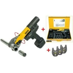 Mini Pressatrice Rems 578x04 R220 Mini-press A Batteria Agli Ioni Di Litio, Con Kit Ganasce.