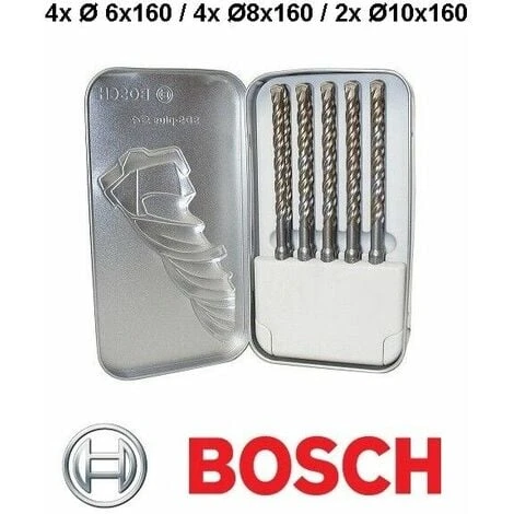 Serie Set 10 Punte Attacco Sds Plus Sds-plus S4 Per Cemento Pietra Muro Bosch 1 Serie Set 10 Punte Attacco Sds Plus Sds-plus S4 Per Cemento Pietra Muro Bosch