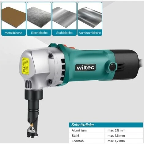 Roditrice Per Lamiera 500W Profondità Di Taglio Fino A 2,5mm Testa Di Roditura Rotabile A 360° 3 Roditrice Per Lamiera 500W Profondità Di Taglio Fino A 2,5mm Testa Di Roditura Rotabile A 360° - immagine 3