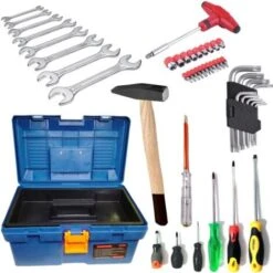 Trade Shop - Cassetta Attrezzi Inclusa Di 47 Utensili Martello Chiavini Giravite Chiavi Torx -Makitae Outlet 11498680 3