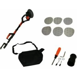 Varan Motors - Dmj-700C LEVIGATRICE TELESCOPICA PER MURI A SECCO LEVIGATRICE A GIRAFFA LEVIGATRICE A DISCO LEVIGATRICE PER MURI A SECCO 710W + DISCHETTI ABRASIVI