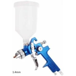 Aerografo Verniciatura Pistola Aria Compressa Ugello 1,4mm Coppa X Vernice 600ml