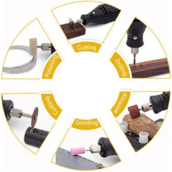 Kit Mini Trapano 211 Pezzi Smerigliatrice Rotante 300W Punte Frese Royce RMG-300 9 Kit Mini Trapano 211 Pezzi Smerigliatrice Rotante 300W Punte Frese Royce RMG-300 -Makitae Outlet 13164175 5