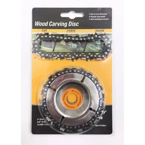 Disco Professionale Da Taglio Legno 4'' O 4-1/2 Per Smerigliatrice Angolare E Flex Da 100-115mm - 22 Denti + Catena Ricambio 2 Disco Professionale Da Taglio Legno 4'' O 4-1/2 Per Smerigliatrice Angolare E Flex Da 100-115mm - 22 Denti + Catena Ricambio - immagine 2