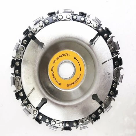Disco Professionale Da Taglio Legno 4'' O 4-1/2 Per Smerigliatrice Angolare E Flex Da 100-115mm - 22 Denti + Catena Ricambio 5 Disco Professionale Da Taglio Legno 4'' O 4-1/2 Per Smerigliatrice Angolare E Flex Da 100-115mm - 22 Denti + Catena Ricambio - immagine 5
