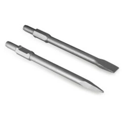 Scalpello Di Ricambio Scalpello Appuntito E Scalpello Piatto In Un Set (390x30mm, Adatto Per Martello Da Demolizione Con Esagono Incassato SDS HEX Da 30mm)