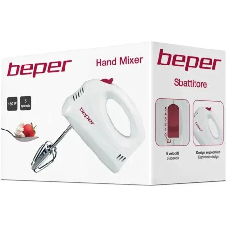 Sbattitore Elettrico 150W 5 Velocita' Con Coppia Di Fruste Per Montare Impastare 2 Sbattitore Elettrico 150W 5 Velocita' Con Coppia Di Fruste Per Montare Impastare - immagine 2