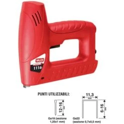 Puntatriche Chiodatrice Graffettatrice Elettrica Valex + 400 Chiodi E 100 Punte