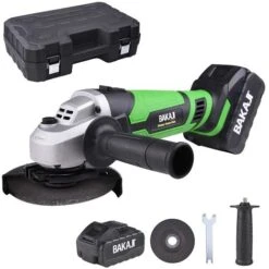 Smerigliatrice Angolare 115mm Batteria 18V 3AH Ricaricabile + Disco E Valigetta