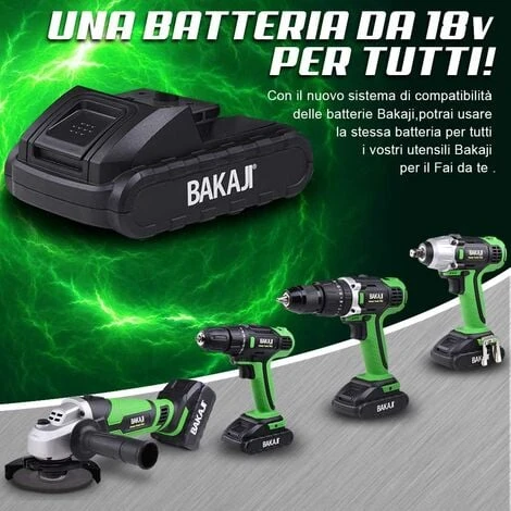 Trapano Avvitatore Ad Impulsi Pneumatico 1/2 Batteria 18V Ricaricabile Valigetta 2 Trapano Avvitatore Ad Impulsi Pneumatico 1/2 Batteria 18V Ricaricabile Valigetta - immagine 2