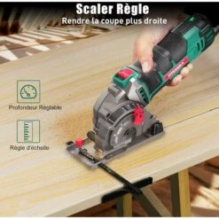 Sega Circolare, HYCHIKA 500W Mini Seghe Circolari, Guida Laser, Profondità Di Taglio: 0-25MM, Tubo Per Aspirapolvere, Adatto Per Legno, Plastica, Metallo Morbido E Diamante -Makitae Outlet 19152853 3