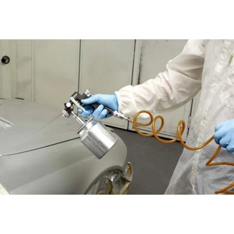 FERM Pistola A Spruzzo Per Verniciatura Con Serbatoio A Gravità Da 750 Cc. Max. Portata Vernice Dell'ugello 6,5 Cfm 4 FERM Pistola A Spruzzo Per Verniciatura Con Serbatoio A Gravità Da 750 Cc. Max. Portata Vernice Dell'ugello 6,5 Cfm - immagine 4