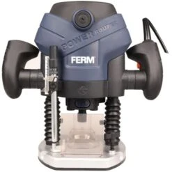 FERM Fresatrice Verticale 1300W. Include 6 Frese, Guida Parallela, Illuminazione LED E Set Di Accessori