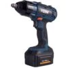 FERM Avvitatore A Percussione A Batteria 18V - 380Nm. Include 1 Batteria Agli Ioni Di Litio. 4.0 Ah, Caricabatterie, 1 Supporto Per Chiave A Bussola 19mm, 1 Supporto 21mm E Custodia FERM