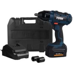 FERM Avvitatore A Percussione A Batteria 18V - 380Nm. Include 1 Batteria Agli Ioni Di Litio. 4.0 Ah, Caricabatterie, 1 Supporto Per Chiave A Bussola 19mm, 1 Supporto 21mm E Custodia FERM 7 FERM Avvitatore A Percussione A Batteria 18V - 380Nm. Include 1 Batteria Agli Ioni Di Litio. 4.0 Ah, Caricabatterie, 1 Supporto Per Chiave A Bussola 19mm, 1 Supporto 21mm E Custodia FERM -Makitae Outlet 19920061 3