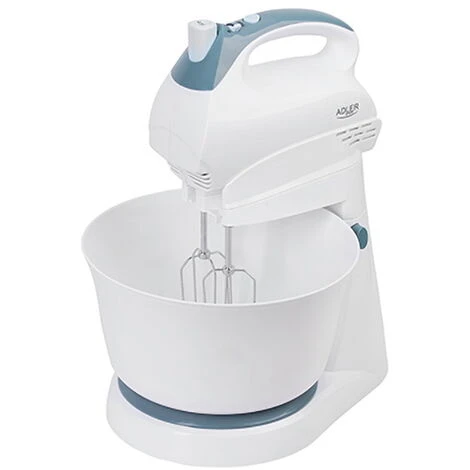 Sbattitore Elettrico AD4202 300W Con Ciotola Bianco E Blu Adler 1 Sbattitore Elettrico AD4202 300W Con Ciotola Bianco E Blu Adler