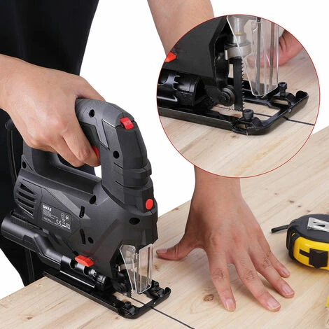 Seghetto Elettrico Alternativo 800W Velocita Regolabile Laser Valigetta E 6 Lame 3 Seghetto Elettrico Alternativo 800W Velocita Regolabile Laser Valigetta E 6 Lame - immagine 3