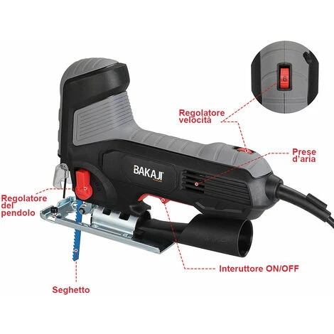 Seghetto Elettrico Alternativo Pendolare 600W Velocita Regolabile 3000rpm 4 Seghetto Elettrico Alternativo Pendolare 600W Velocita Regolabile 3000rpm - immagine 4