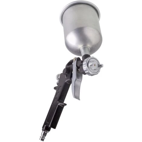 FERM Pistola A Spruzzo Con Serbatoio A Gravità 400cc. Pressione Di 4-6 Bar. Spruzzatore Per Verniciatura 2 FERM Pistola A Spruzzo Con Serbatoio A Gravità 400cc. Pressione Di 4-6 Bar. Spruzzatore Per Verniciatura - immagine 2