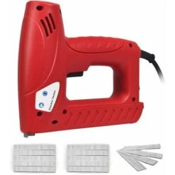 COSTWAY Chiodatrice Elettrica, Include 1200 Punte Metalliche 300 Chiodi, Rosso