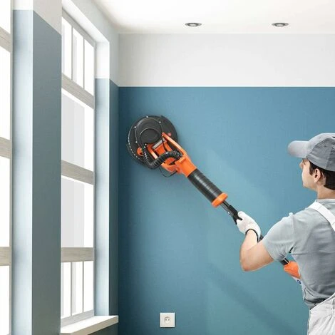 Levigatrice Per Muro A Secco 750W, Levigatrice Elettrico Per Cartongesso Pieghevole Estensibile, Velocita Regolabile 800-1750RPM, Con Luci LED E 12 Dischi Abrasivi 2 Levigatrice Per Muro A Secco 750W, Levigatrice Elettrico Per Cartongesso Pieghevole Estensibile, Velocita Regolabile 800-1750RPM, Con Luci LED E 12 Dischi Abrasivi - immagine 2