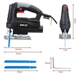 Seghetto Elettrico Alternativo 400W Velocita Regolabile 8 Lame Per Legno Metallo