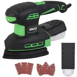 Levigatrice Mouse Orbitale Di Precisione 250W Con Aspiratore E Doppia Piastra