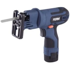 FERM Seghetto Alternativo A Batteria Ioni Di Litio 12V. Include 1 Batteria, 1 Caricabatterie, 2 Lame E Una Custodia. Adatto Per Legno, Metallo, Plastica. Cambio Rapido Della Lama -Makitae Outlet 26103285 5