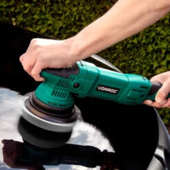 VONROC Lucidatrice Eccentrica A Doppia Azione 1050W-150mm. Include 4 Dischi Per Lucidatura, Disco Di Supporto E Sacca Portautensili