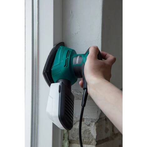 VONROC Levigatrice Palmare Multifunzione 130W. Include Contenitore Di Raccolta Della Polvere E 6 Fogli Abrasivi 2 VONROC Levigatrice Palmare Multifunzione 130W. Include Contenitore Di Raccolta Della Polvere E 6 Fogli Abrasivi - immagine 2