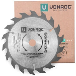 VONROC Lama Per Sega Circolare, 150 X 16 X 2,0/1,1 Mm, 18 Denti, Per Legno, Universale