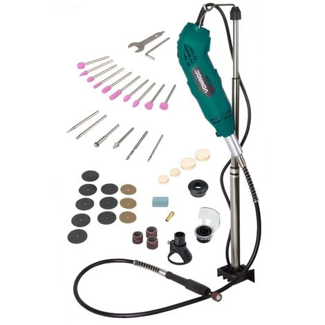 VONROC Strumento Rotante Multifunzione Elettrico 160W. Include 40 Accessori, Albero Flessibile, Protezione, Accessorio Per Fresatura E Sacca Portautensili 1 VONROC Strumento Rotante Multifunzione Elettrico 160W. Include 40 Accessori, Albero Flessibile, Protezione, Accessorio Per Fresatura E Sacca Portautensili