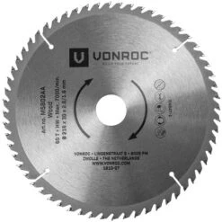 VONROC Lama Universale 216x30mm Per Troncatrice E Sega Da Tavolo - 60 Denti -Makitae Outlet 26104057 3