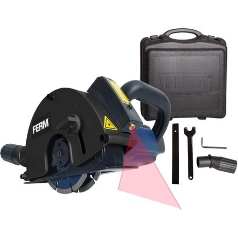 FERM Scanalatore 1700W 125mm. Dotato Di Laser. Include 2 Lame Diamantate (125mm) E Adattatore Aspirapolvere 1 FERM Scanalatore 1700W 125mm. Dotato Di Laser. Include 2 Lame Diamantate (125mm) E Adattatore Aspirapolvere