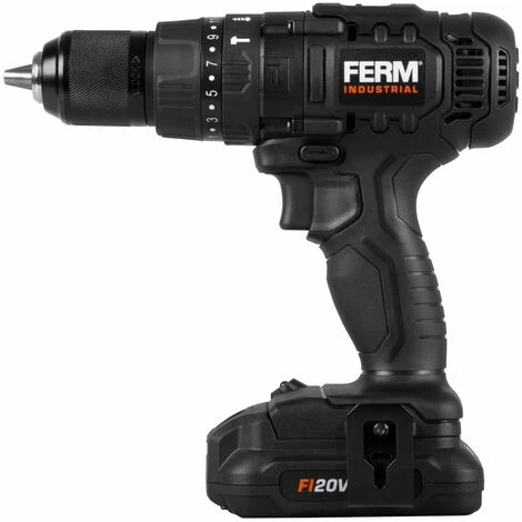 FERM Trapano A Percussione A Batteria 20V. Coppia 50Nm E Motore A 4 Poli. Include 2 Batterie 2.0Ah, Un Caricabatterie, 2 Punte E Una Custodia 5 FERM Trapano A Percussione A Batteria 20V. Coppia 50Nm E Motore A 4 Poli. Include 2 Batterie 2.0Ah, Un Caricabatterie, 2 Punte E Una Custodia - immagine 5