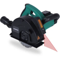 VONROC Scanalatore-Scanalatrice Da Muro 1700 W, 150 Mm. Dotato Di Laser. Include 2 Dischi Diamantati E Sacca Portautensili