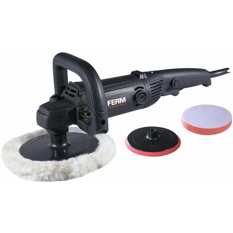 FERM Lucidatrice Elettronica A Velocità Costante 1400W - 180 Mm. Velocità Variabile. Cavo In Gomma Da 4m. Inclusi 2 Dischi Di Lucidatura, Piastra Di Supporto E Custodia 1 FERM Lucidatrice Elettronica A Velocità Costante 1400W - 180 Mm. Velocità Variabile. Cavo In Gomma Da 4m. Inclusi 2 Dischi Di Lucidatura, Piastra Di Supporto E Custodia