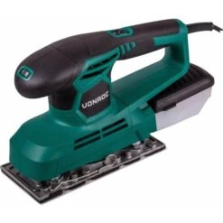 VONROC Levigatrice Orbitale 240W - 90x187cm. Include Contenitore Raccolta Polvere E 12 Fogli Abrasivi (3x G60, 3x G80, 3x G120, 3x G240) -Makitae Outlet 26104179 4