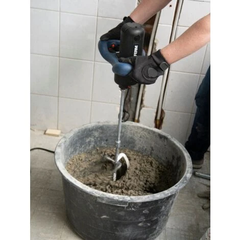 FERM Miscelatore Cemento E Malta 1400W - Velocità Variabile - Soft Start. Cavo In Gomma Da 3 M 2 FERM Miscelatore Cemento E Malta 1400W - Velocità Variabile - Soft Start. Cavo In Gomma Da 3 M - immagine 2