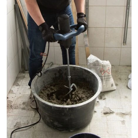 FERM Miscelatore Cemento E Malta 1400W - Velocità Variabile - Soft Start. Cavo In Gomma Da 3 M 5 FERM Miscelatore Cemento E Malta 1400W - Velocità Variabile - Soft Start. Cavo In Gomma Da 3 M - immagine 5
