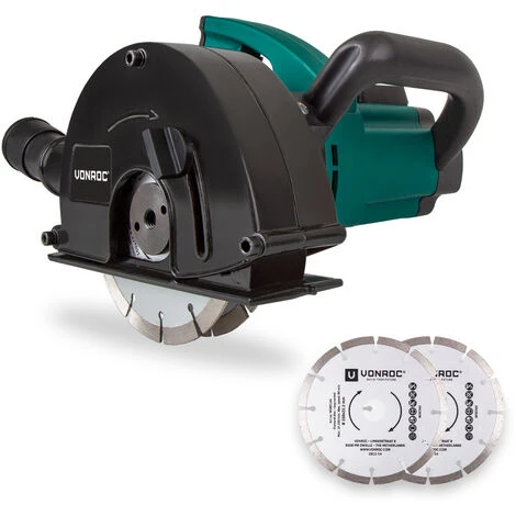 VONROC Scanalatrice Da Muro 1700W-150mm. Include 4 Dischi Diamantati E Sacca Portautensili 1 VONROC Scanalatrice Da Muro 1700W-150mm. Include 4 Dischi Diamantati E Sacca Portautensili