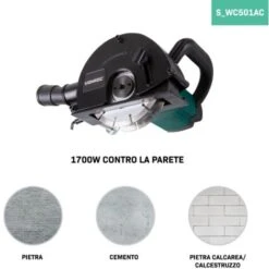 VONROC Scanalatrice Da Muro 1700W-150mm. Include 4 Dischi Diamantati E Sacca Portautensili 7 VONROC Scanalatrice Da Muro 1700W-150mm. Include 4 Dischi Diamantati E Sacca Portautensili -Makitae Outlet 26148176 3