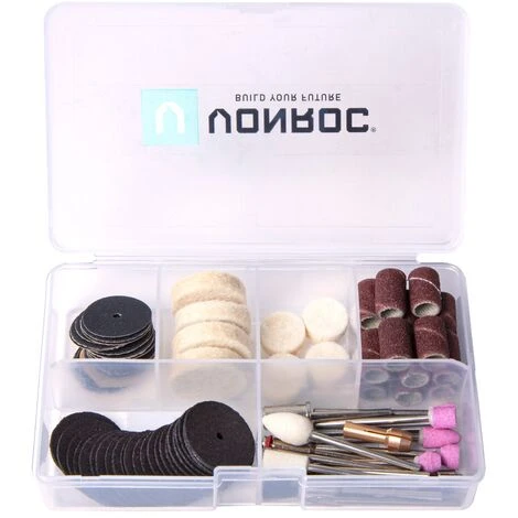 VONROC Set Di Accessori Per Utensile Multifunzione Rotante 100 Pz. Universali 2 VONROC Set Di Accessori Per Utensile Multifunzione Rotante 100 Pz. Universali - immagine 2