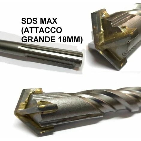 PUNTA 4 TAGLI PER MURO MAX SDS 35 Mm X 80 CM X TRAPANO MARTELLO DEMOLITORE 1 PUNTA 4 TAGLI PER MURO MAX SDS 35 Mm X 80 CM X TRAPANO MARTELLO DEMOLITORE
