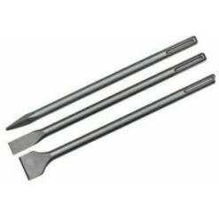 KIT 3 SCALPELLI SDS MAX SCALPELLO PIATTO PUNTA PER TRAPANO MARTELLO DEMOLITORE