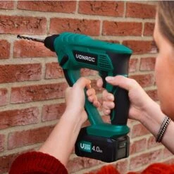 VONROC Martello Perforatore VPOWER 20V 1.3 Joule - SDS Plus. Incl. Accessori E Borsa Degli Attrezzi. Batteria E Caricabatteria Non Inclusi -Makitae Outlet 27295620 4