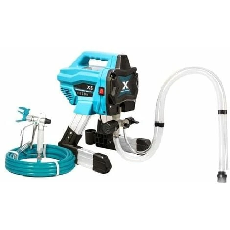 Varan Motors - X-6 Spruzzatore Airless 650w 200 Bar, Pistola Ad Alta Pressione Con Supporto In Alluminio, 1,4L/min 1 Varan Motors - X-6 Spruzzatore Airless 650w 200 Bar, Pistola Ad Alta Pressione Con Supporto In Alluminio, 1,4L/min