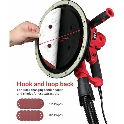 Levigatrice Muro Soffitto Carteggiatrice Cartongesso Pareti Con Sacco 800W 2 Levigatrice Muro Soffitto Carteggiatrice Cartongesso Pareti Con Sacco 800W - immagine 2