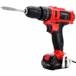 Trapano Avvitatore A Percussione Senza Fili 21V + 2 Batterie Al Litio + 20 Accessori + Guanti Professionali TEENO -Makitae Outlet 30248685 4