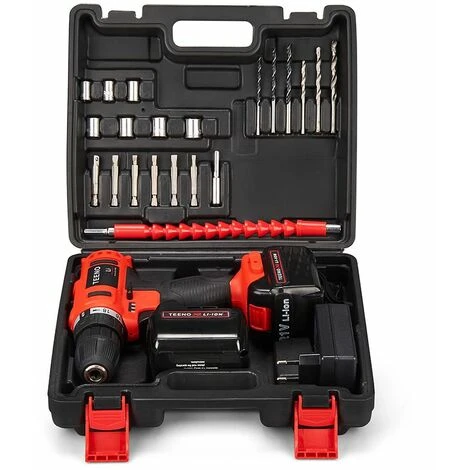 TEENO Avvitatore A Batteria 21V, 2 Velocità Trapano A Batteria, 2 Batterie Al Litio 1.5Ah, Ricarica Rapida In 1 Ora, 20 Accessori Inclusi (Trapano A 2*Batteria) 2 TEENO Avvitatore A Batteria 21V, 2 Velocità Trapano A Batteria, 2 Batterie Al Litio 1.5Ah, Ricarica Rapida In 1 Ora, 20 Accessori Inclusi (Trapano A 2*Batteria) - immagine 2